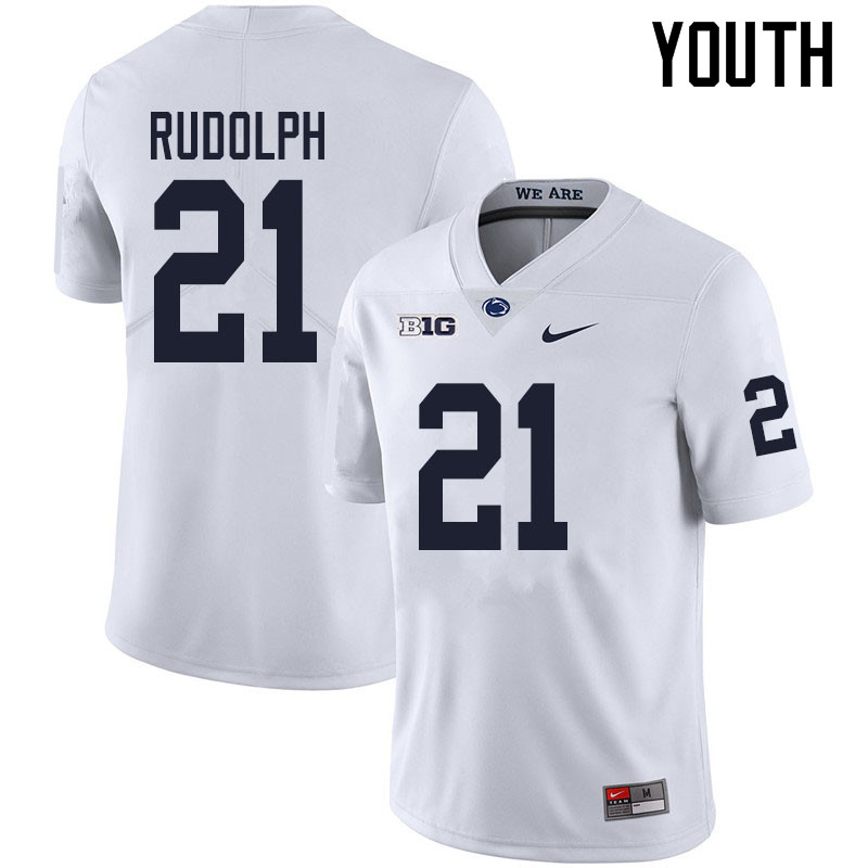 Youth #21 Tyler Rudolph Penn State Nittany Lions College Football Jerseys Sale-White